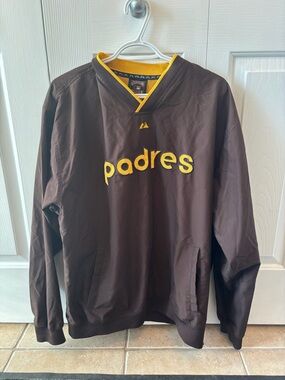 Vintage San Diego Padres "Cooperstown Collection" v-neck pullover windbreaker